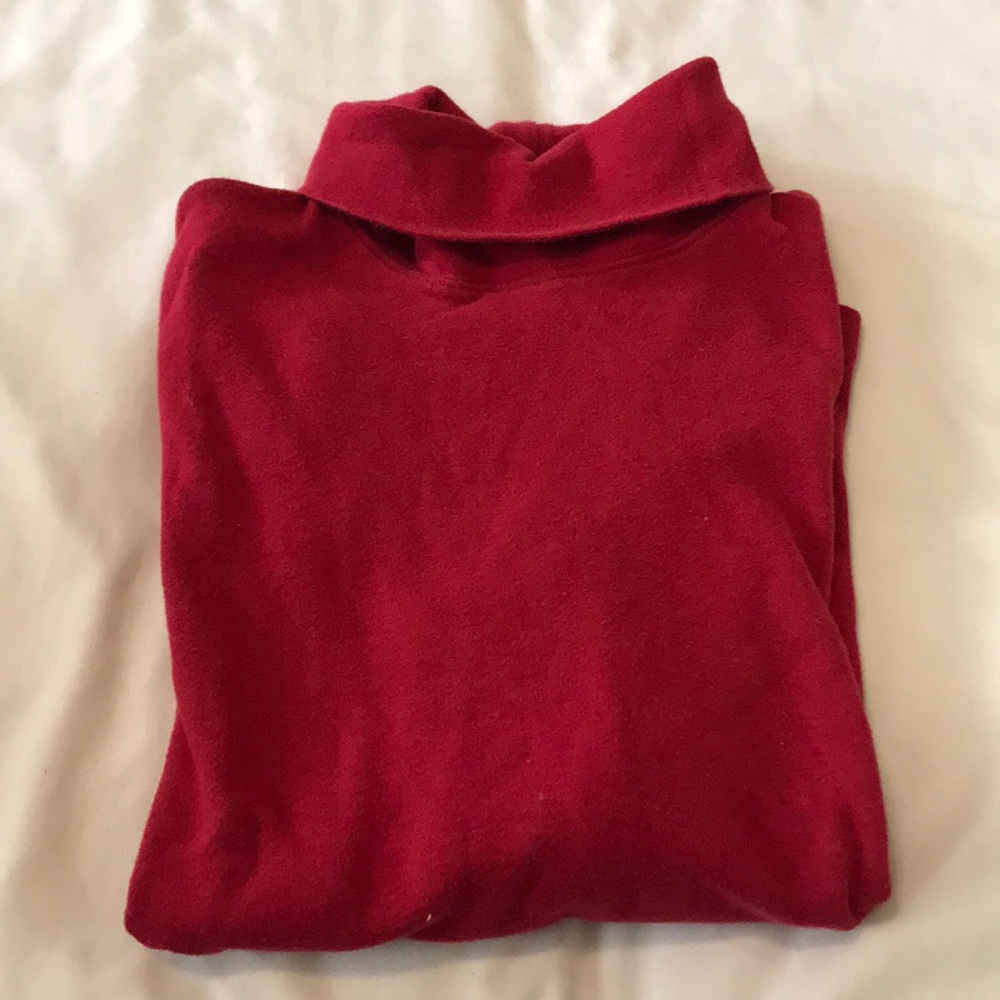 🌸 Ann Taylor Red Long Sleeve Turtleneck